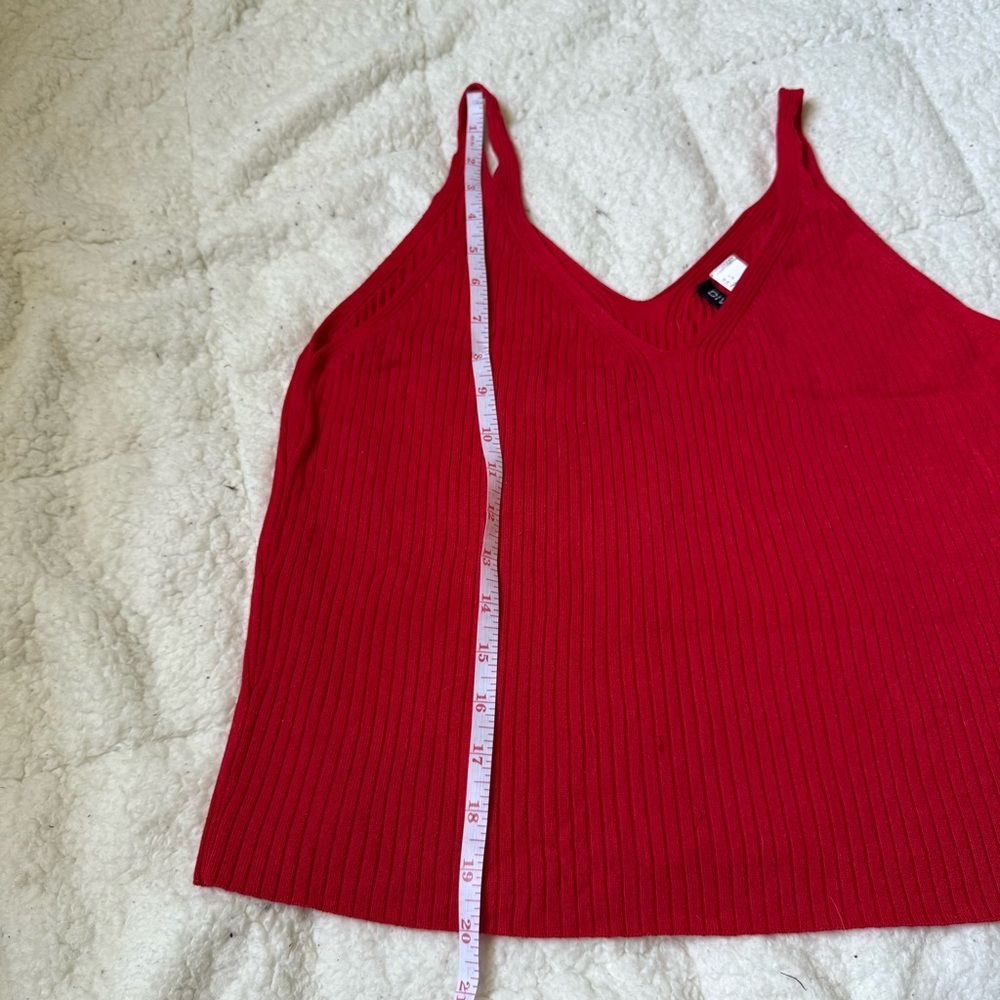 H&M Red Ribbed Camisole Top - Picture 3 of 8